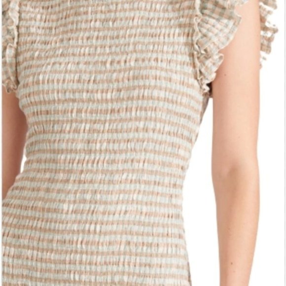 Veronica RUFFLE HEM CICI SMOCKED DRESS NEW W/TAG - Picture 4 of 14